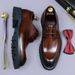 British Genuine Black Groom Business Formal Thick Soled Suit Cowhide Casual Leather Men's Wedding Shoes_vogvips.com