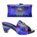 Row diamond pattern all-in-one round head casual high-heeled fashion sandals with handbag set_vogvips.com