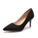 Spring Pointed Toe Stiletto High Heel Suede Single European And American Foreign Trade Large Size Slim Women S_vogvips.com