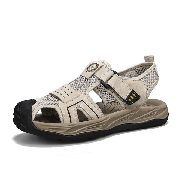 Men' Sandals Breathable Beach Outdoor Men Sandalies Fashion Male Casual Flats Quick Dry Walking Summer Shoes_vogvips.com