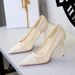 Women's Stiletto Heel Pumps Style Hollowed Out Super High Heels Women's Shoes Pointed Toe Low Mouth Banquet High Heels Floral Stiletto Lace Single Shoes Women's Shoes_vogvips.com