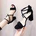 MTX 2025 New Women's Summer Mid-Heel Chunky Heel Thick-Soled Fairy Style Dress Versatile Student Roman High Heels_vogvips.com