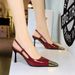 Women's Stylish Pointed Toe High Heel Sandals With Leopard Print & Metal Buckle Strap - Elegant Evening Party Shoes In Sizes 34-40 Shoes_vogvips.com