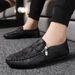 Men's Shoes Four Season Single Shoes, Retro Zipper, Casual Leather Shoes, Men's Shoes, Slip-On, Lazy Shoes_vogvips.com