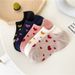 5 Pairs Of Mixed-Color Heart For Women, Spring And Summer Short No-Show Cartoon Women's Low-Cut Large Heel , Ankle_vogvips.com