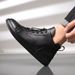 First Layer Cowhide High-top Velvet Thermal Casual Leather Shoes Men's Shoes Men's Mid-top Board Shoes Cotton Shoes Martin Boots_vogvips.com