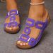 and Large Size Solid Color Women's Slippers, New Model, Open-toe, Thick-soled,_vogvips.com