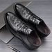 Men's Classic Crocodile-Pattern Dress Shoes – Stylish Business & Wedding Oxfords With Breathable PU Leather & Comfortable Rubber Sole_vogvips.com