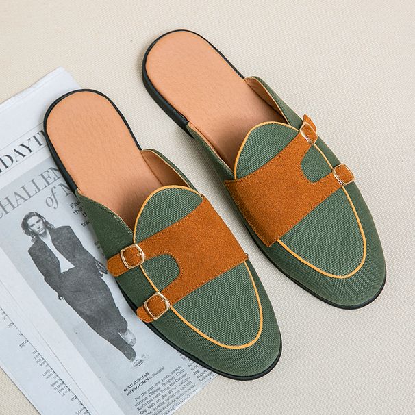 Designer Luxury Casual Mens Comfort Moccasins Sandals Footwear Brand Half Shoes Loafers Leather Slippers Mules Slides_vogvips.com