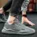 Mens Gray Breathable Mesh Running Shoes Lightweight Casual Sneakers_vogvips.com