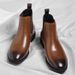European Warm Series British Men's Shoes Short Plus Velvet Leather Martin Large Size Boots Men_vogvips.com