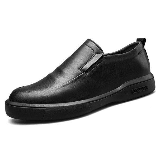 Men's Genuine Leather Dress Shoes - Business Casual Oxfords With Round Toe, Comfortable & Breathable For Daily Wear Cowhide All Match Men's Shoes_vogvips.com