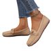 2026 Spring And Autumn New Women's Loafers, Korean Style Round Toe Low Heel With Metal Chain, Casual Outdoor Shoes For_vogvips.com