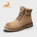 European Warm Series Gongyang Martin 2025 New Shoes Genuine Leather Thick-Soled Work British Style Motorcycle High-End Men's Yellow Boots_vogvips.com