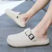 Waterproof Oil Proof Chef Lightweight Eva Men Slippers Breathable Couple Casual Outdoor Garden Clogs Beach Shoes_vogvips.com