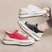 Niche Thick Soled Canvas Shoes Women's Shoes New Spring And Autumn Summer Sneakers Net Celebrity All Match Casual White Shoes_vogvips.com