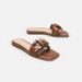 Women's Flat Sandals Korean Style Summer Trendy Chain Strap Open Toe Beach Sandals_vogvips.com