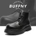 Show Leg Thin Inner Height Increase Martin Boots Men's Platform Fashion Boots Height Increase Shoes_vogvips.com
