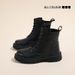 Martin Children's Winter New Versatile Slimming Leather Surface Waterproof Thick Sole With Plush Warm Cotton Boots_vogvips.com