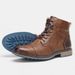 Men's Shoes Plus Size Men's Leather Boots Single Boots Fashion Work Short Boots Foreign Trade High Top Martin Boots_vogvips.com