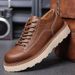 European Warm Series Martin 2025 Autumn New Low-top Men's Short Boots Outdoor Work Hand-sewn Leather Shoes_vogvips.com
