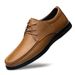 Round Head Leather Shoes Low-top Flat Shoes Retro Casual Shoes Men's Leather Shoes_vogvips.com