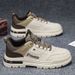 Men's Casual Sneakers With Waterproof & Slip-Resistant Sole, Breathable Round-Toe Shoes For Work And Daily Wear Labor Protection Trendy Shoes_vogvips.com