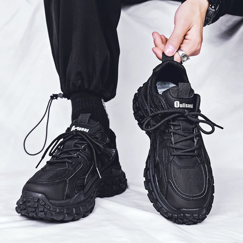 Labor Protection Shoes Men's Shoes Summer New Breathable Mesh Shoes Men's Korean Version All Match Non Slip Sports Leisure Running Dad Shoes_vogvips.com