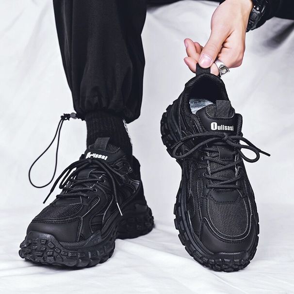 Labor Protection Shoes Men's Shoes Summer New Breathable Mesh Shoes Men's Korean Version All Match Non Slip Sports Leisure Running Dad Shoes_vogvips.com