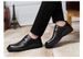 Men's Round Head Leather Shoes Non-slip Men's First-layer Leather Shoes Shallow Mouth Lace-up Leather Shoes_vogvips.com