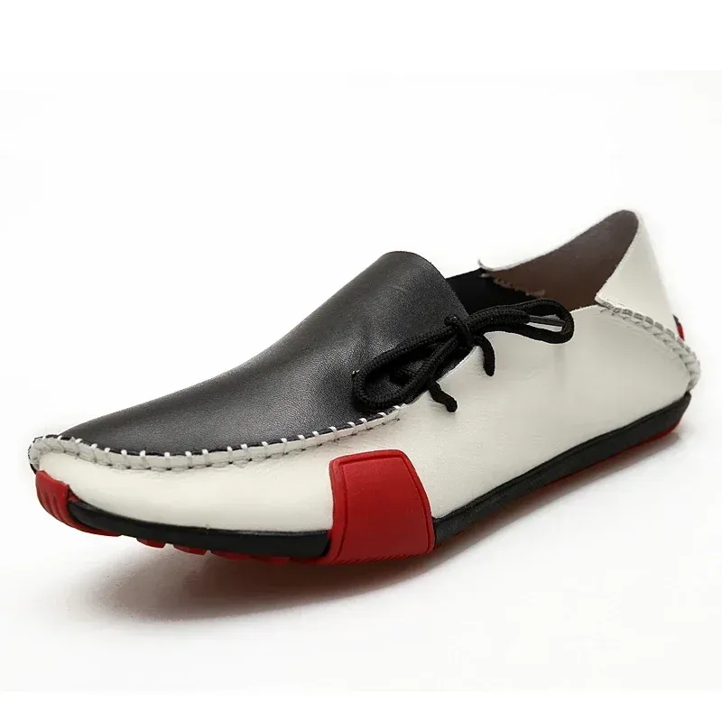 Leather Casual 2025 Italian Soft Men Loafers Handmade Moccasins Breathable Slip On Boat Shoes Zapatos Hombre_vogvips.com