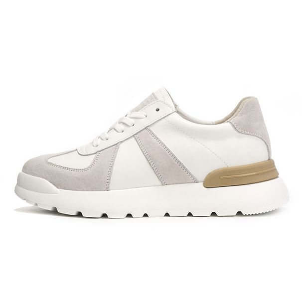 Height-increasing Shoes Men's Casual Board Shoes Little White Shoes Breathable Lace-up Round Head Sports Casual Men's Shoes_vogvips.com