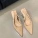 French Niche High-heeled Women In Spring 2025, New Temperament For Socialites, Suede Pointed Toe Thin Heeled Sandals,_vogvips.com