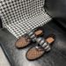 Women's Flat With Metal Buckle Mesh Mary Jane 2025 Summer New European And American Fashionable Ballet Dance Shoes_vogvips.com