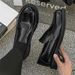 Lefu Men's Black High-end Feeling Set Feet, One Foot On British Style Small Leather Shoes, Casual Versatile Bean Shoes_vogvips.com