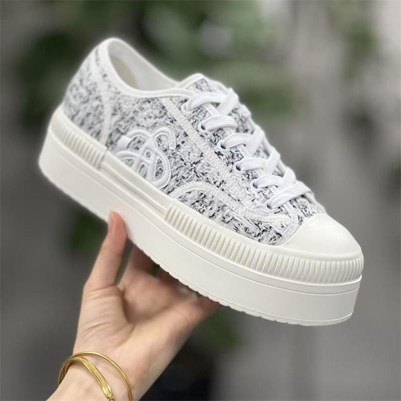 All Match Height Increasing Canvas Shoes Same Style Thick Soled Biscuit Shoes Strappy Platform Bann Women's Shoes_vogvips.com