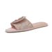 New Chinese Style Rose Embroidery Flat Slippers For Women Summer Cool Silk One-Strap Slippers Home Outdoor Wear Cool Slippers_vogvips.com