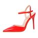 style Minimalist Slim Super High Heels Shallow Mouthed Pointed Patent Leather Sexy Nightclub Slimming One Line_vogvips.com