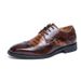 Euro Step Formal Business New Brogue Casual Large Size Pointed Leather Groom Wedding Shoes_vogvips.com