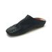 Minimalist Handmade Horsehide Design Half-Slipper Genuine Leather Slip-On Flat Breathable Women's Woven Closed-Toe Slippers ZH692-1_vogvips.com