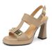 Chuyuji Women's Open-Toe Sandals 2026 Summer New Waterproof Platform High Heels Chunky Heel White Backless_vogvips.com