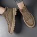European Warm Series 2025 New British Style Work Flat Martin Autumn Youth Mid-Top Sports Casual Versatile Trendy Men's Boots_vogvips.com