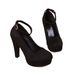 2025 Autumn New Suede Waterproof Platform Single-Strap Solid Color Shoes Direct From Manufacturer For Cross-Border_vogvips.com