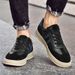 Men's Large-size Quality Cowhide Board Shoes Men's European Station Color Matching Contrasting White Shoes Casual Sports Shoes_vogvips.com