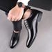 Euro Step New Leather 2025 Autumn Business Casual Men's British Style Brogue Youth Trendy Shoes_vogvips.com