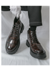 Large Size Men's Platform Heightening Martin Boots High-top Versatile Casual Leather Shoes Men's Shoes_vogvips.com