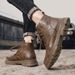 New Leather Spring Men's Shoes High-top Men's Heightening Tooling Martin Boots_vogvips.com