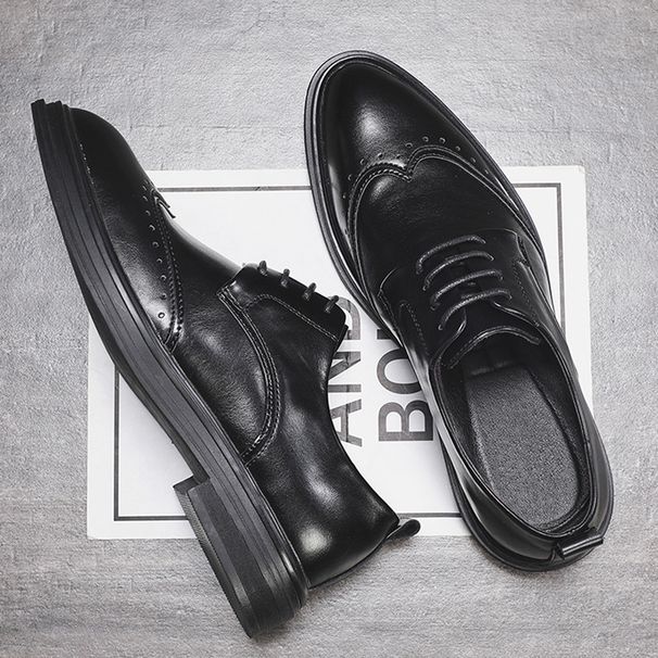 European And American Large Size Breathable Men's Business Casual Single Trendy British Formal Leather Shoes 3066-A_vogvips.com