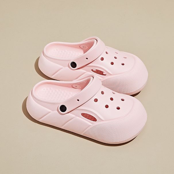 Cool Slippers Women's Thick-soled Bag Head Thick-soled Heightening Shoes Half-drag Hole Shoes Are Comfortable And Casual_vogvips.com