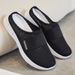 Women's Shoes Casual Shoes Fly-woven Breathable Flats Bag Head Half Slippers Single Shoes_vogvips.com